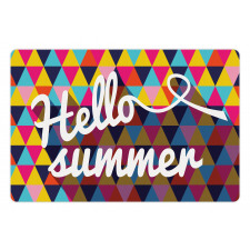 Retro Triangles Hello Summer Pet Mat