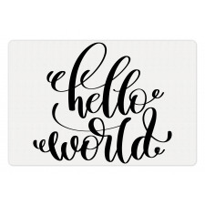 Hand Written Hello World Art Pet Mat