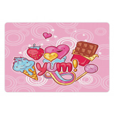 Heart Ice Cream Strawberry Pet Mat