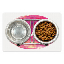 Wording on Watercolor Round Pet Mat