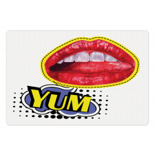 Woman Lips Wording Pop Artwork Pet Mat