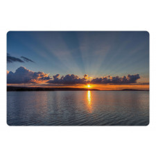 Sunset over Lake Horizon Pet Mat