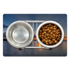 Sunset over Lake Horizon Pet Mat