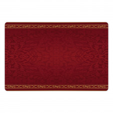 Baroque Style Swirls Frames Pet Mat