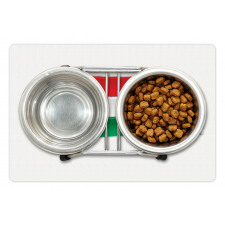 Hungarian Flag Brush Colors Pet Mat