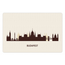 Silhouette of Budapest City Pet Mat