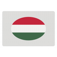 Hungarian Flag Round Symbol Pet Mat