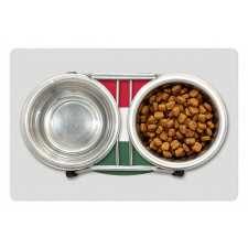 Hungarian Flag Round Symbol Pet Mat