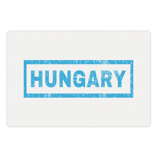 Country Name Stamp Style Pet Mat