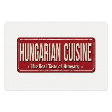 Hungarian Cuisine Vintage Pet Mat