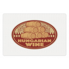 Vintage Hungarian Wine Text Pet Mat