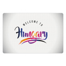 Colorful Welcome to Hungary Pet Mat