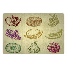 Kiwi Pineapple Grapes Berries Pet Mat