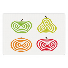 Apples Pear and Orange Line Pet Mat