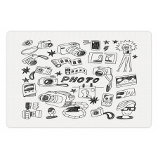 Doodle Camera Film Poeple Pet Mat