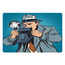 Comic Photographer Man Pet Mat