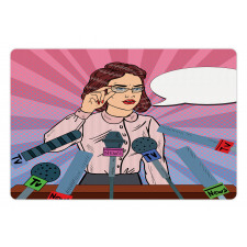 Politician Woman Press Pet Mat