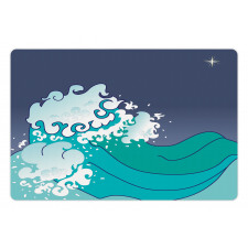 Ocean Curl Sea Waves Pet Mat