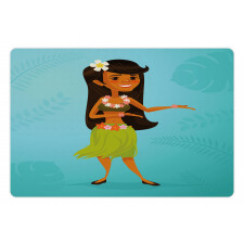 Dancer Hibiscus Flowers Pet Mat