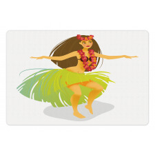 Woman on a Beach Aloha Pet Mat