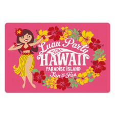 Luau Party Aloha Paradise Pet Mat