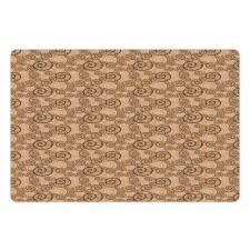 Marine Mollusk Grunge Pattern Pet Mat