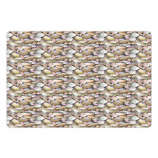 Colorful Sea Shells Tropical Pet Mat