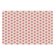 Strawberry Rhombus Dots Pet Mat