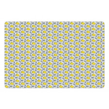 Hand Drawn Lemons Pet Mat