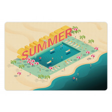 Summer Beach Ocean Fun Pet Mat