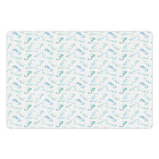 Nautical Outline Animal Pet Mat