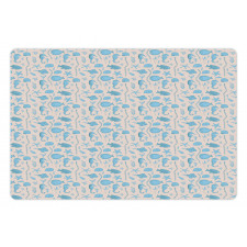 Sea Weeds Seahorses Fish Pet Mat