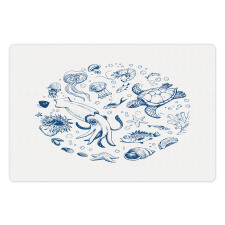 Jellyfish Turtle and Shell Pet Mat