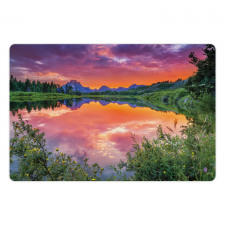 Sunset Reflection River Pet Mat