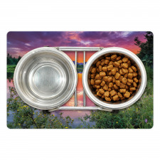 Sunset Reflection River Pet Mat