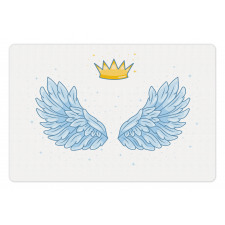 Angel Wings and Crown Above Pet Mat