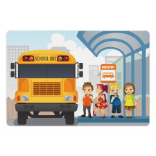 Little Ones at Bus Stop Pet Mat