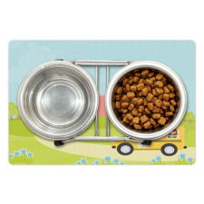 Vehicle on a Spring Day Pet Mat