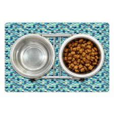 Green and Blue Tones Pet Mat