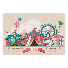 Circus Flat Balloons Pet Mat