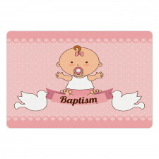 Baby with a Message Cartoon Pet Mat