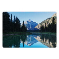 Mountain Reflection on Lake Pet Mat