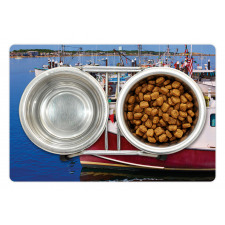 Boats Pier Nautical Pet Mat