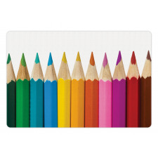 Colorful Pencils Macro Photo Pet Mat