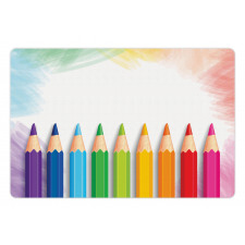 Realistic Colorful Pencils Pet Mat