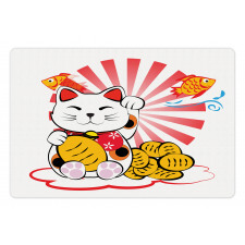 Fishbones Lucky Cat Pet Mat