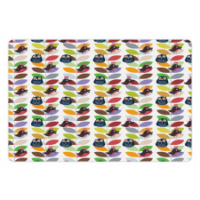 Abstract Vivid Birds Pet Mat