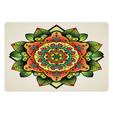 Floral Medallion Ornate Pet Mat