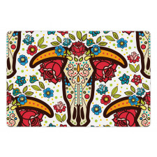 Mexican Folk Animal Skull Pet Mat