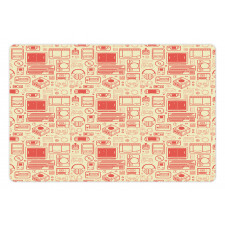 Retro Gaming Objects Pet Mat